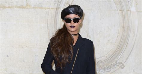 dior black panther|Rihanna Wears Black Leather Beret Front Row at Dior Fall 2017.